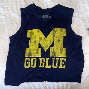 Go Blue crop top